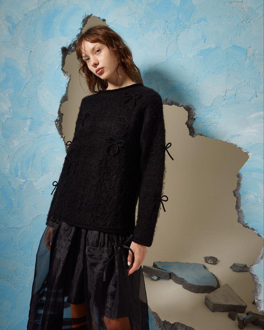 Poppy Kurukuru Ribbon Loose Knit