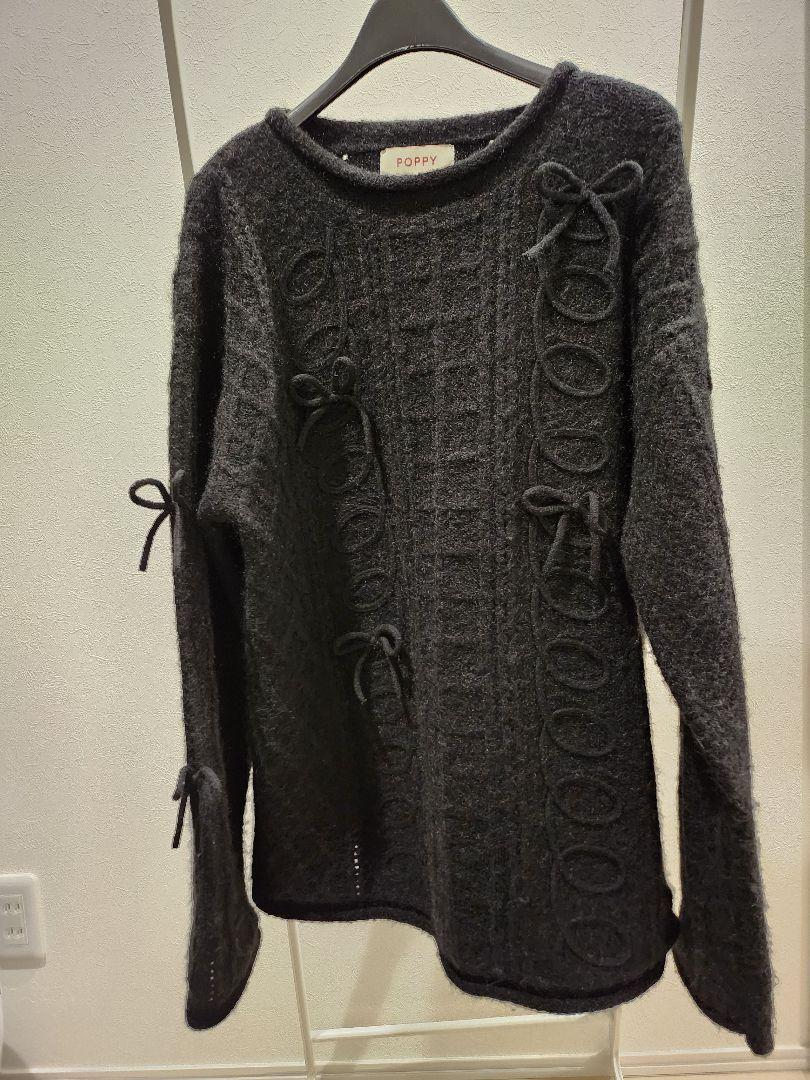 韓国 ファッション通販 Kurukuru Poppy Ribbon Knit Loose トップス