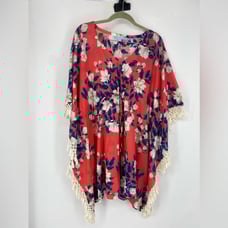 Draper James Valentine's Kiawah Caftan Magnolia Beach Cover Up XS S