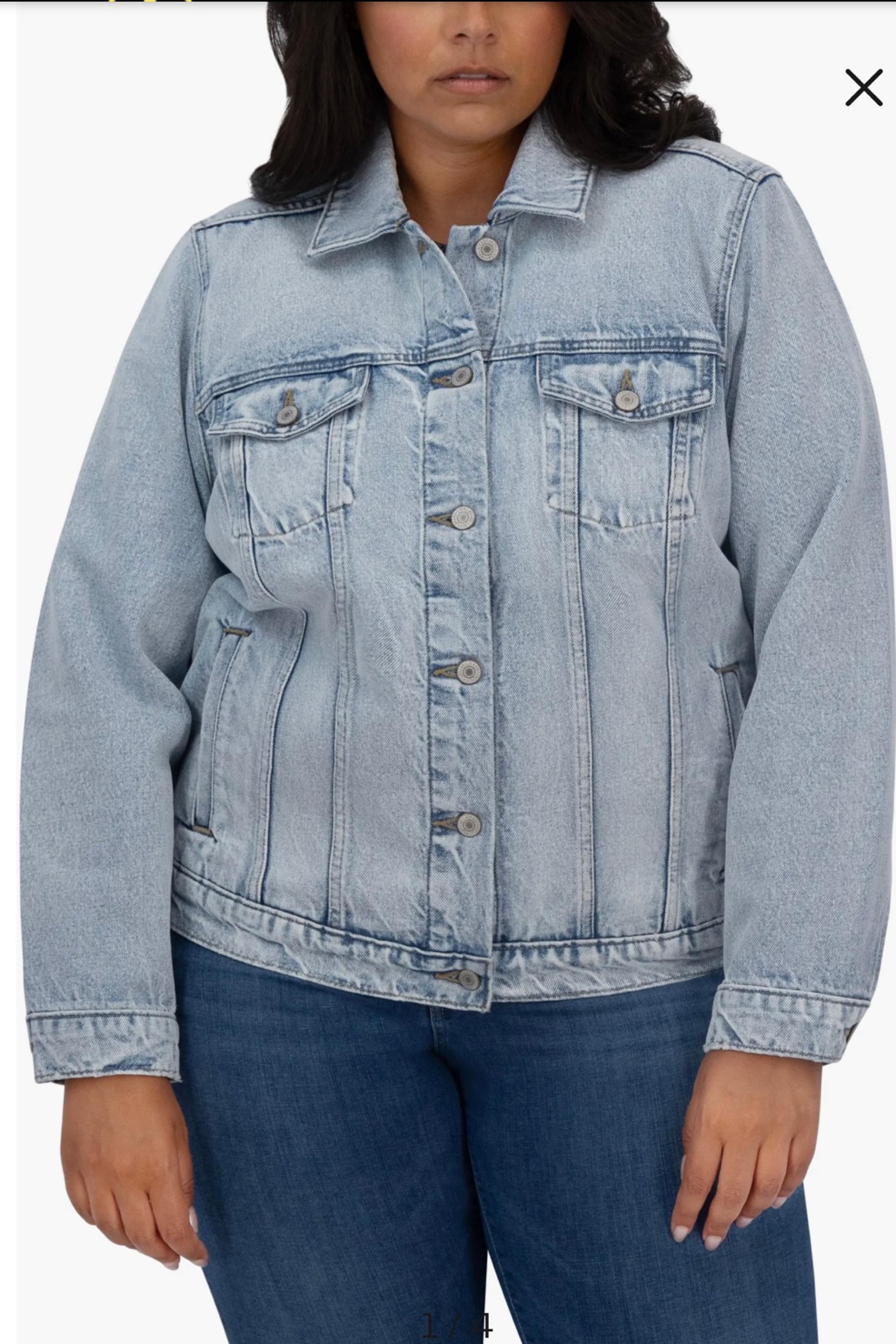 *NWT* Lucky Brand Tomboy Trucker Light Wash Denim Jean Jacket Size 1X