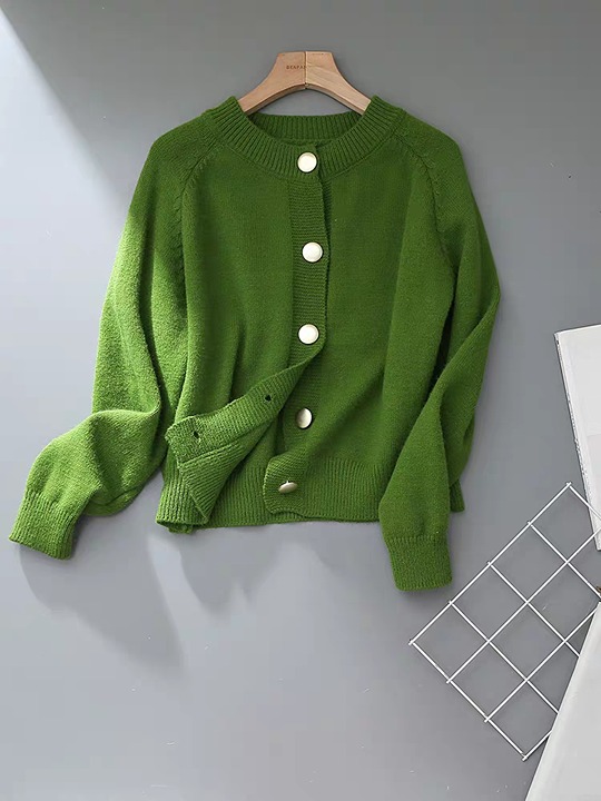 Soft waxy knit cardigan autumn and winter fashion all-in-one coat