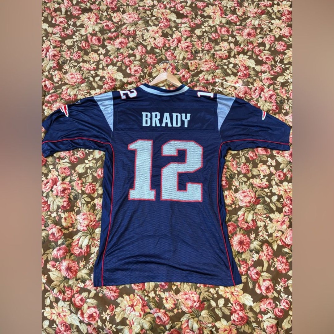 Vintage New England Patriots Tom Brady 12 Mens Medium Reebok On Field NFL Jersey