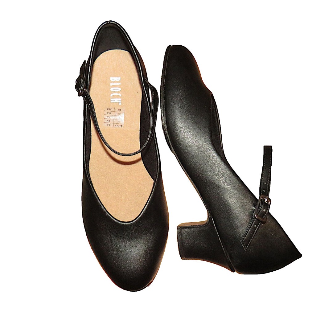 Bloch Broadway Instep Strap Character Dance Shoes Black Size 7.5