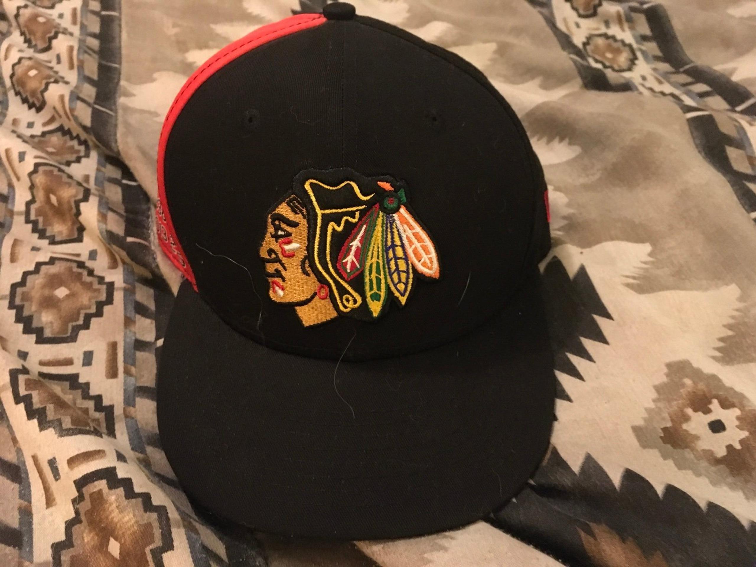 Black Chicago Blackhawks New Era snapback hat