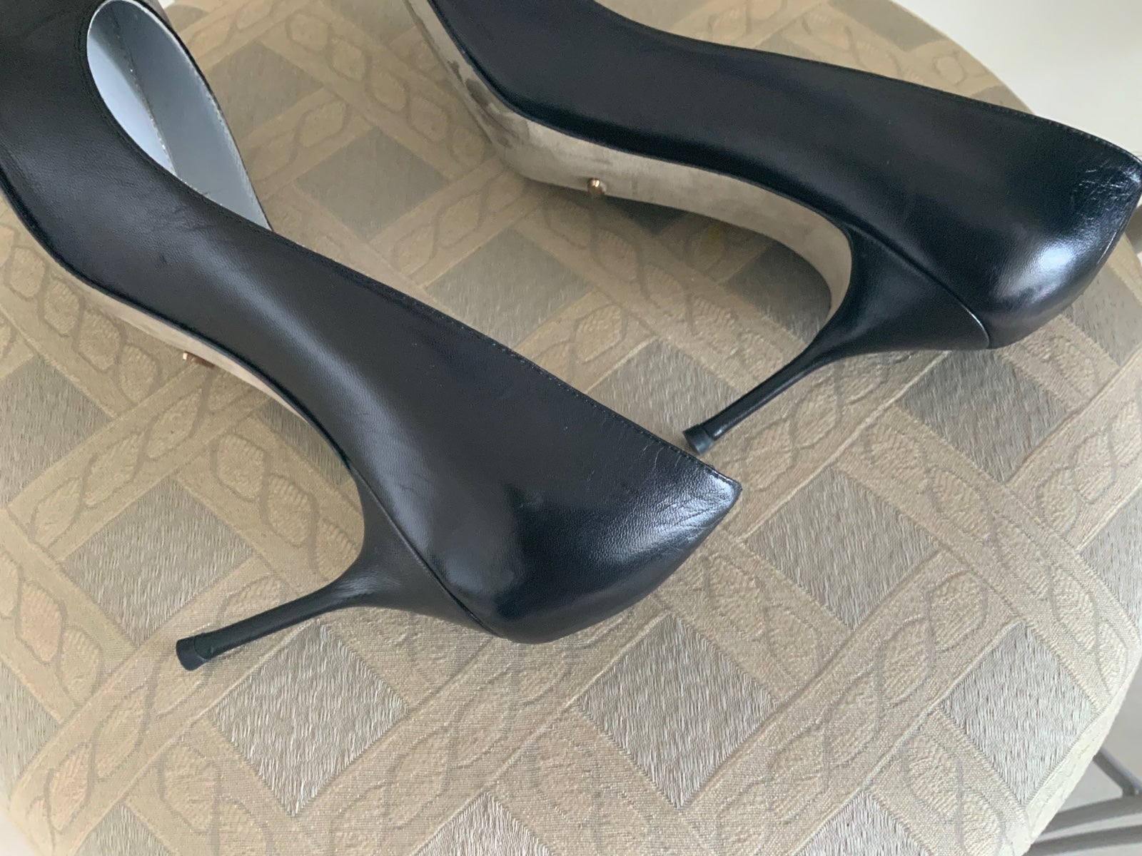 Black leather shoes