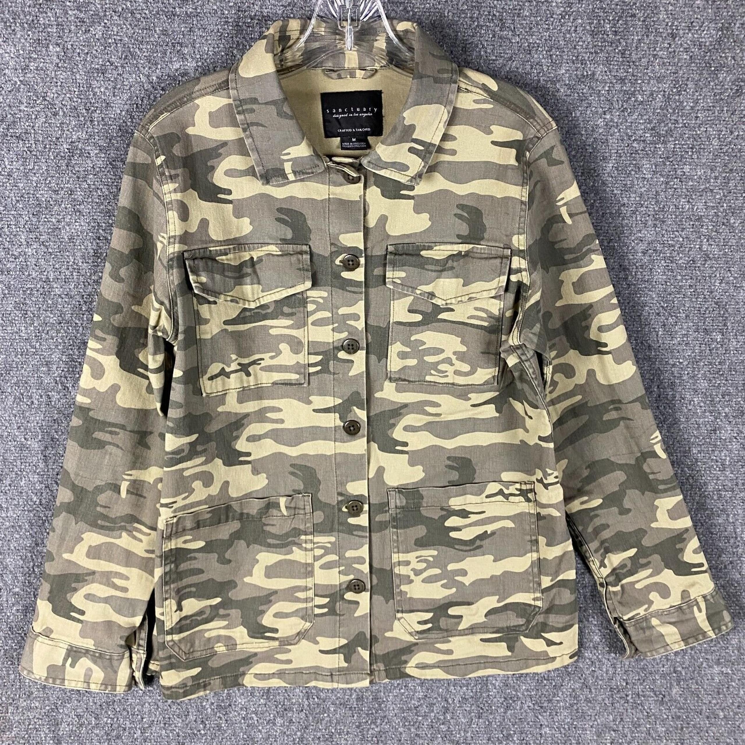 Sanctuary Camouflage Military Jacket Women's Medium Adults Pockets M