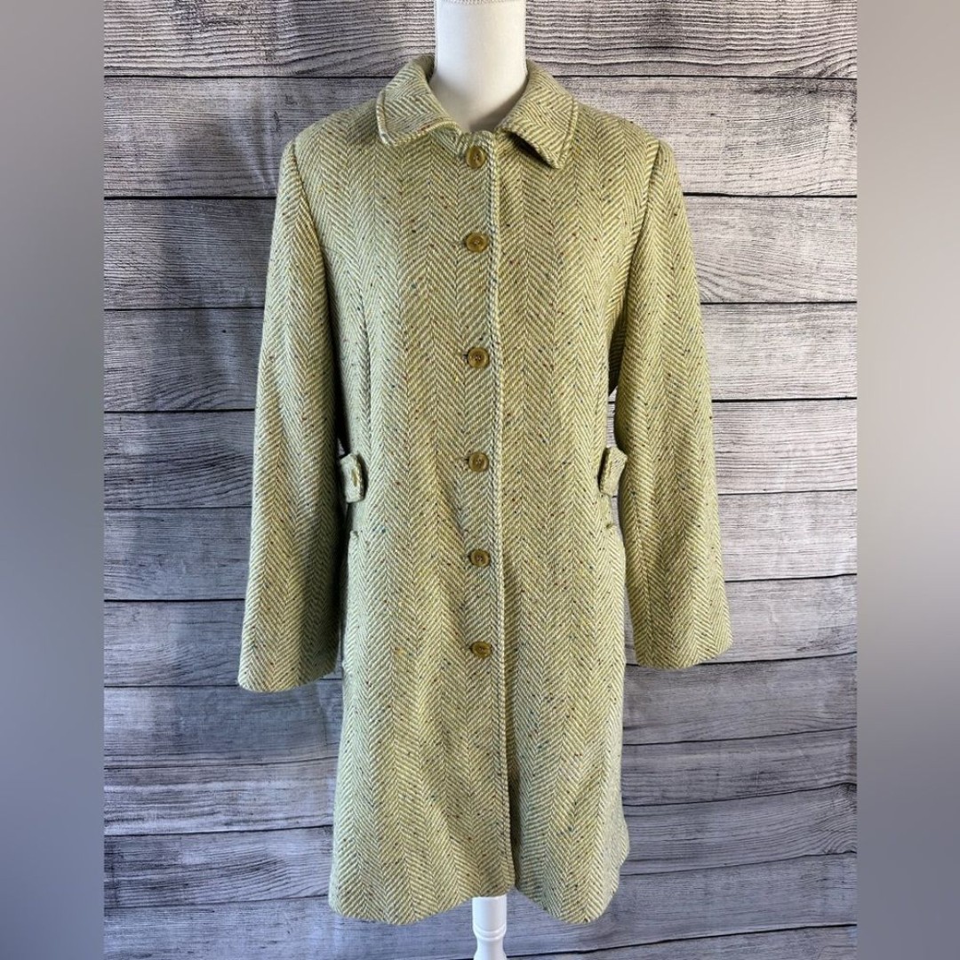 Metrostyle wool blend longline vintage peacoat size 16