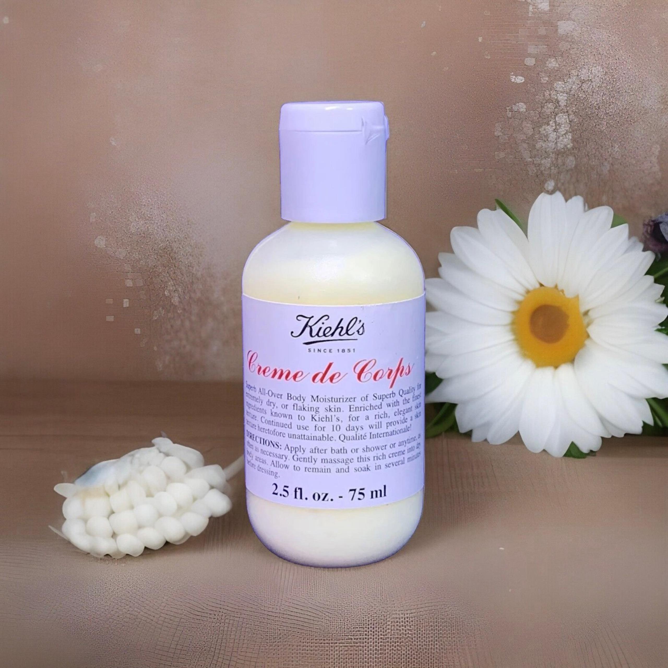 KIEHL’S Creme de Corps Refillable Body Lotion Moisturizer 2.5oz Travel Size