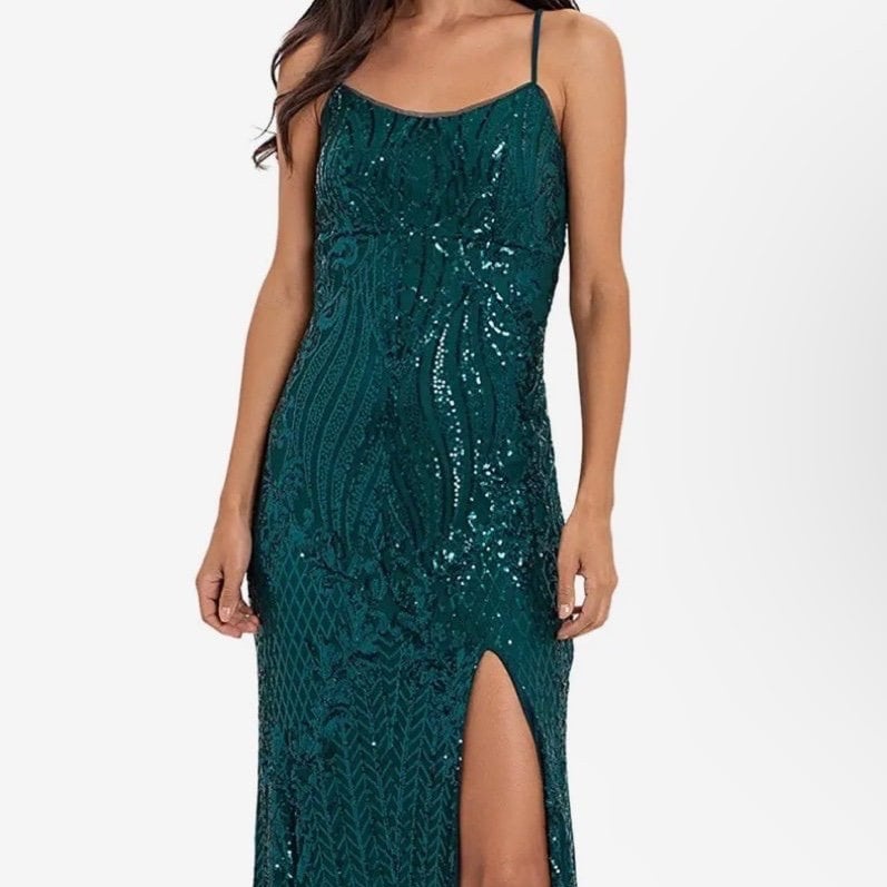 Betsy and Adam long sequin dress