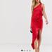 ASOS Satin Drape Midi Dress