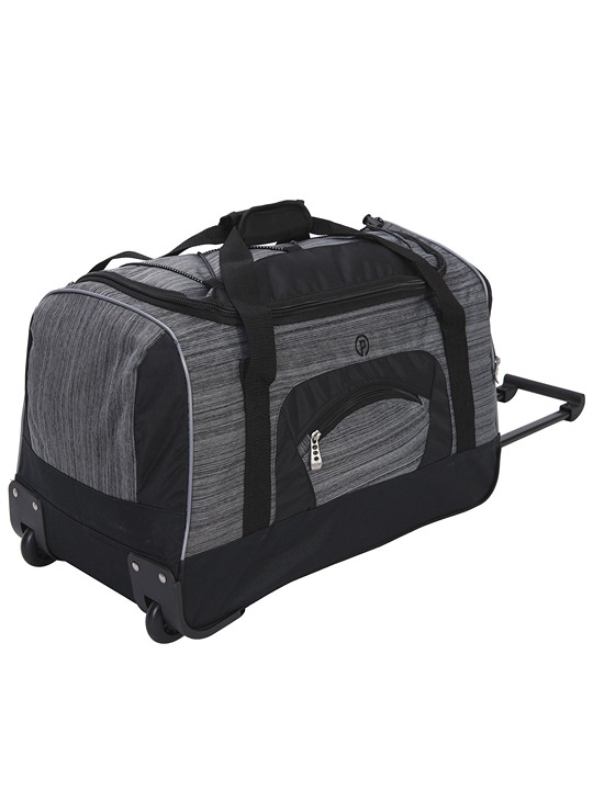 25 Rolling Duffel Bag, Black--ds^