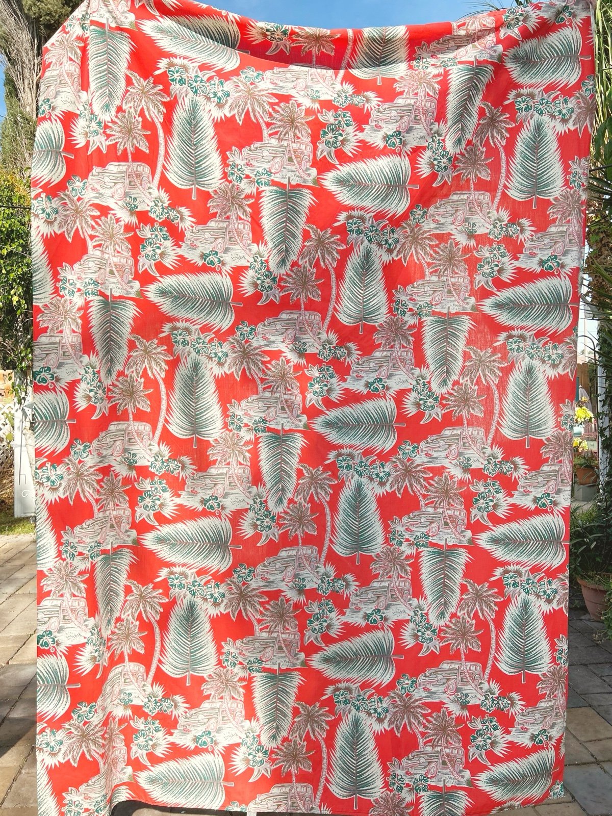 Tropical Palm Leaves Pattern Drapes Curtains Panels Orange Floral Set Of 2