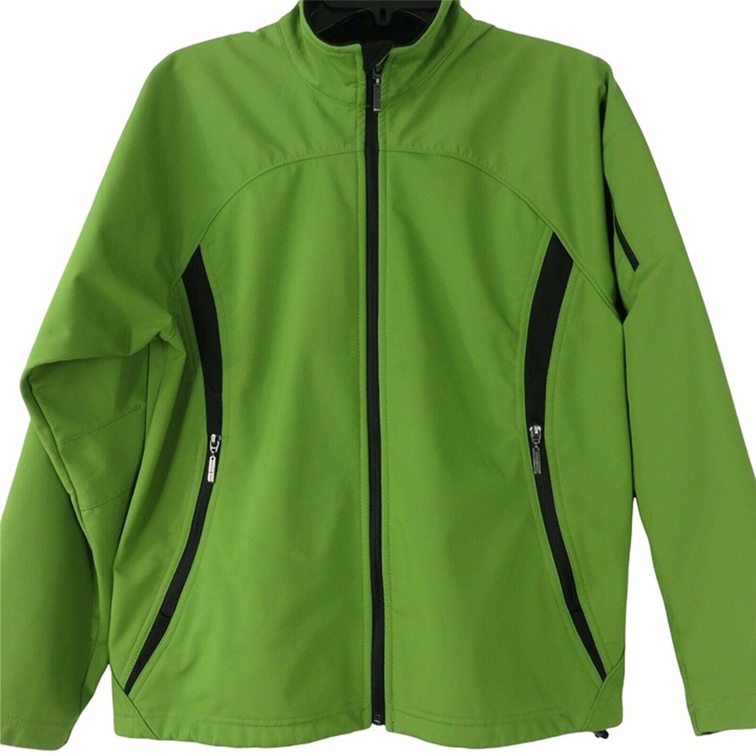 North End Jacket All Climate Wear Green Ladies M Lightweight Full Zip Pockets