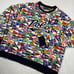 Polo Ralph Lauren Sweatshirt Men 2XB Bear Baseball Pennant AOP Crewneck Pullover