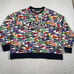 Polo Ralph Lauren Sweatshirt Men 2XB Bear Baseball Pennant AOP Crewneck Pullover