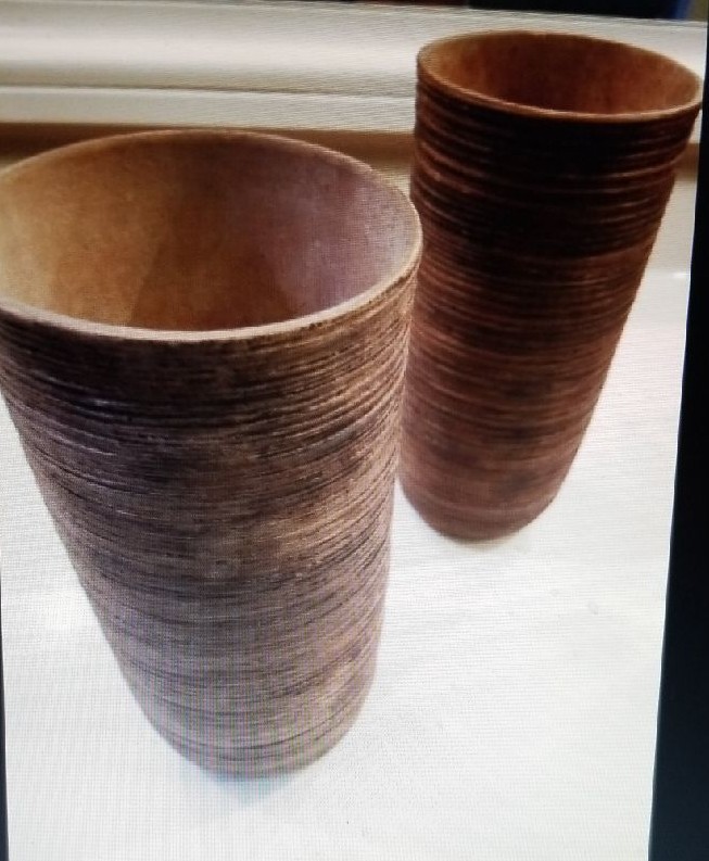 1939 New York Worlds Fair Roberta Lerber Exhibited Pottery Vase Set with Letter