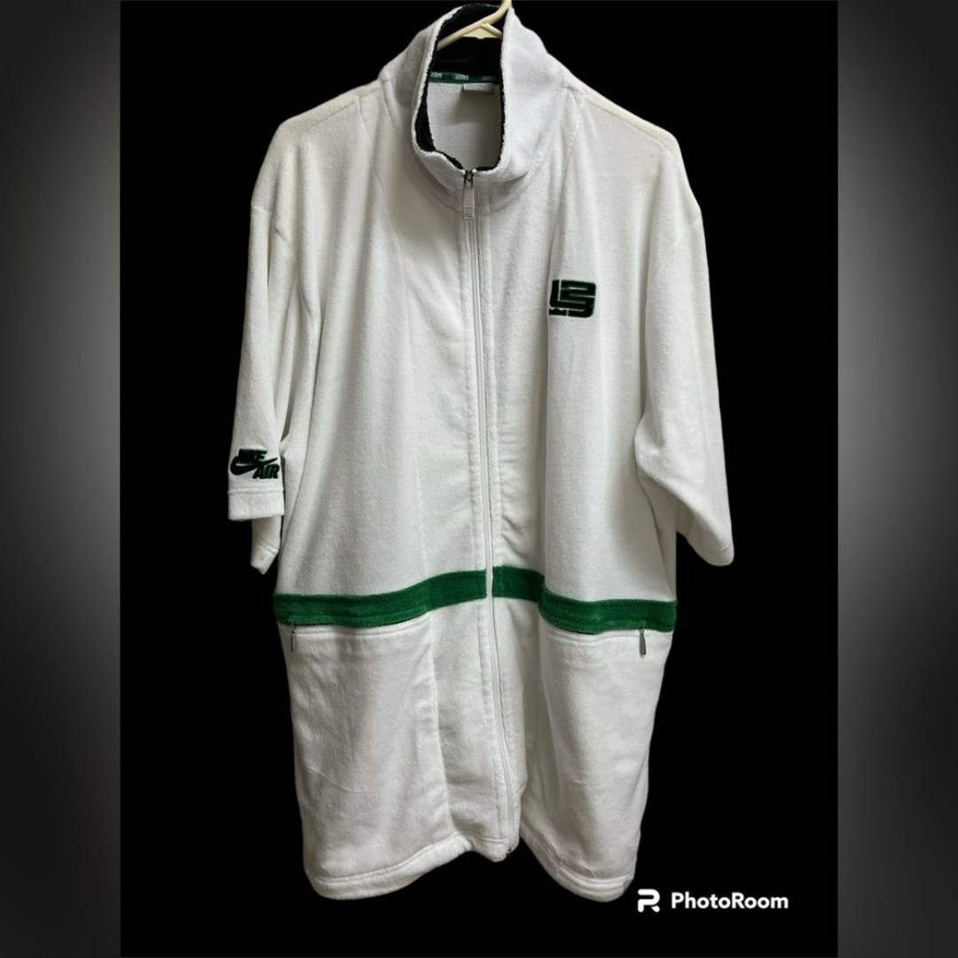 RARE VTG Nike Lebron James Oversized Warmup Jacket in Green and White SZ XL