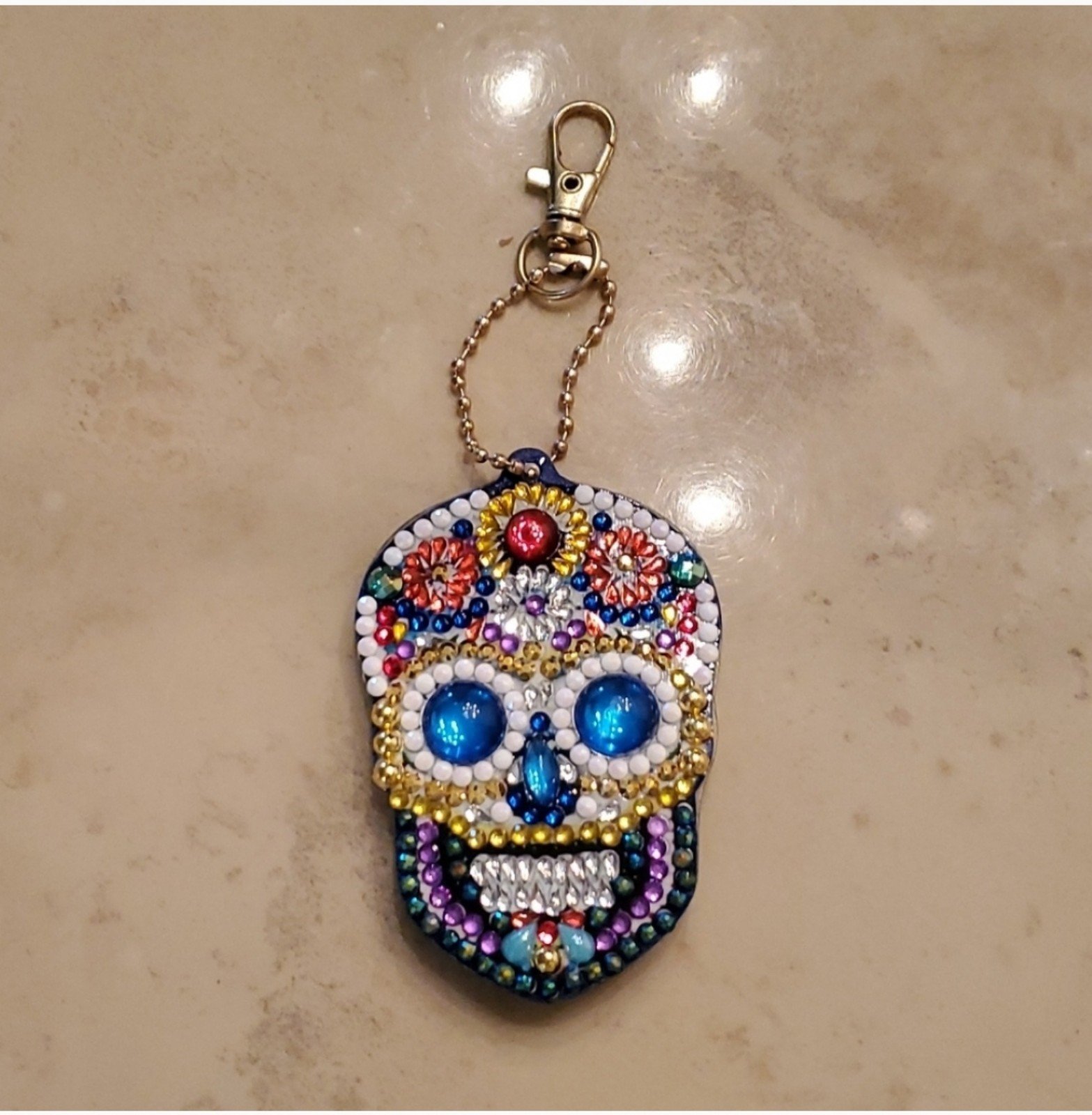 Jeweled Skull Keychain nwot