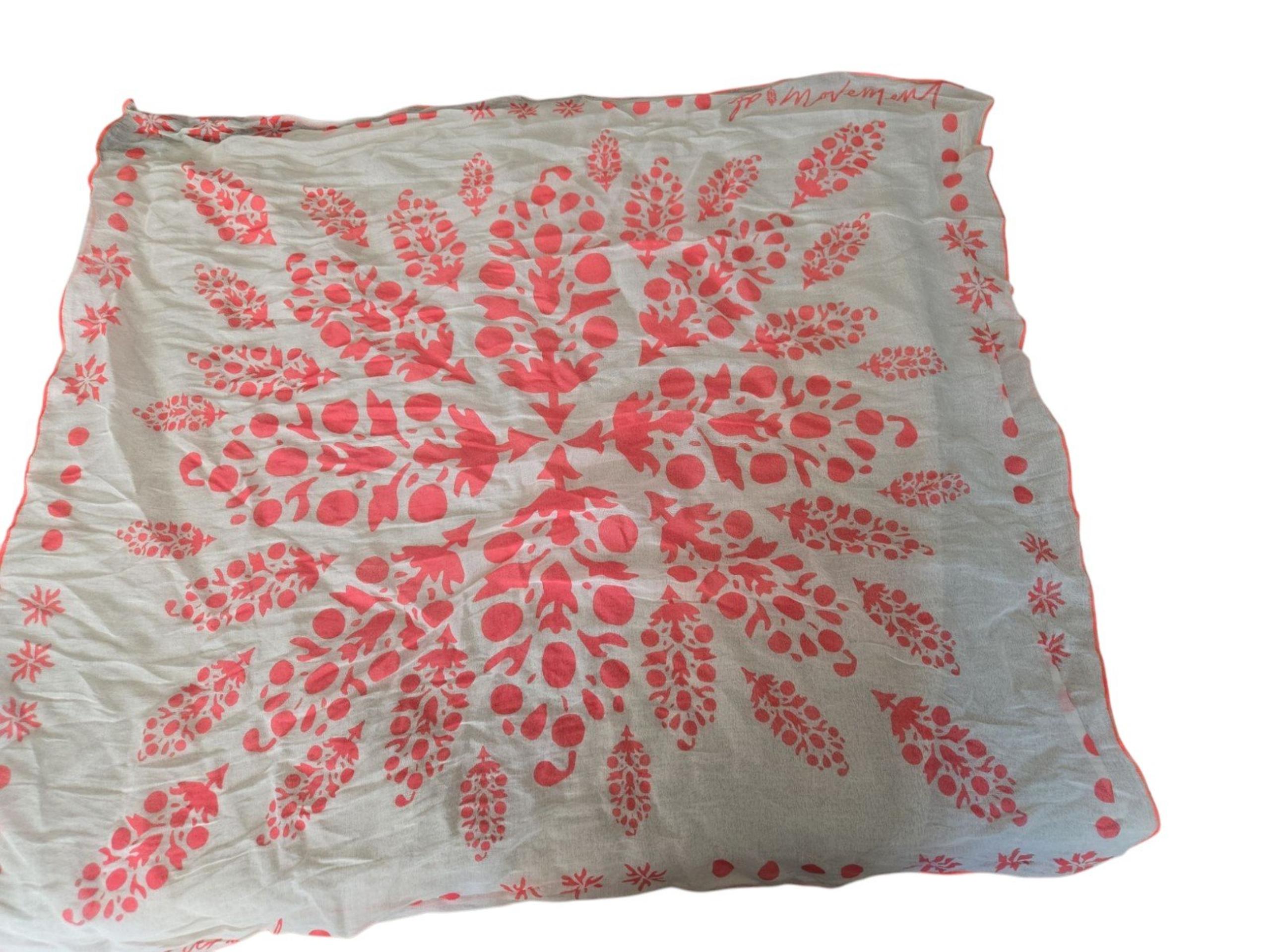 Free people reusable gift wrap coral and white floral