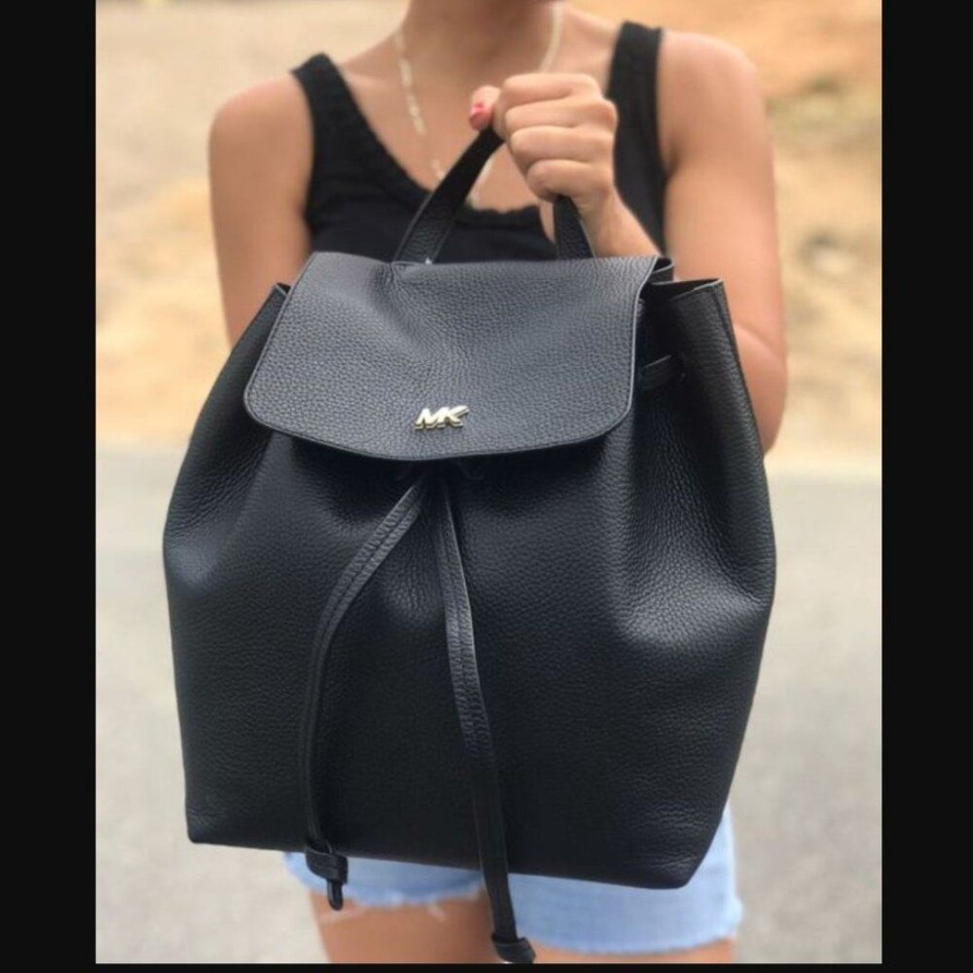 Michael Kors Junie Medium Pebbled Leather Backpack