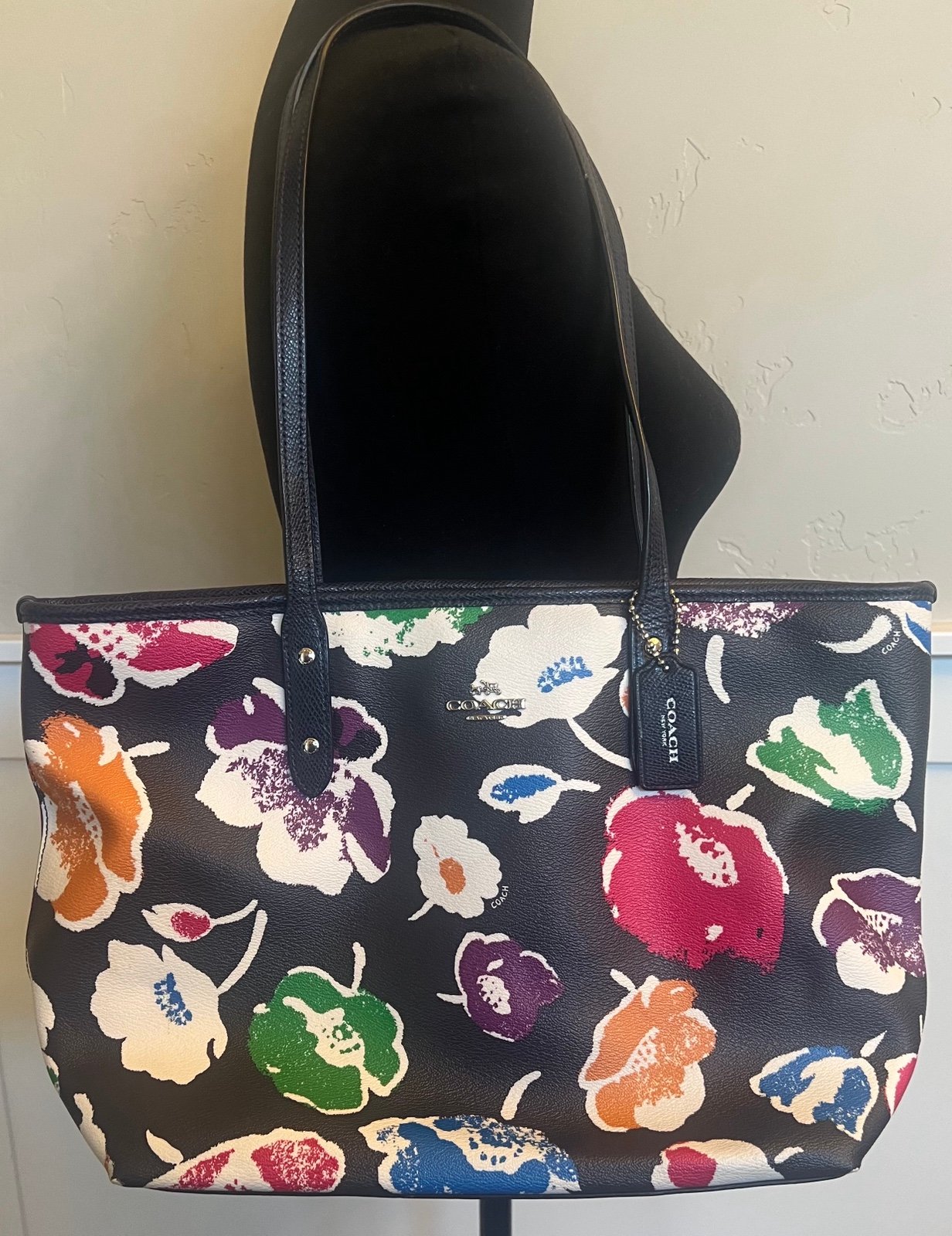 Coach City Zip Tote in Wildflower Print Coated Canvas