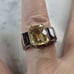 Womens Vintage Estate Sterling Silver Multi Stone Modernist Ring 9.2g E1897