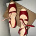 UGG Heels “Nadia” Red, Size 10