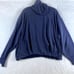 Athleta Sweater Women Sz XL Blue Seasoft Bubble Hem Hoodie Pockets