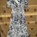 Express NWT! Grey Rayon Short Sleeve, V-Neck, High/Low Silhouette Dress Size XS