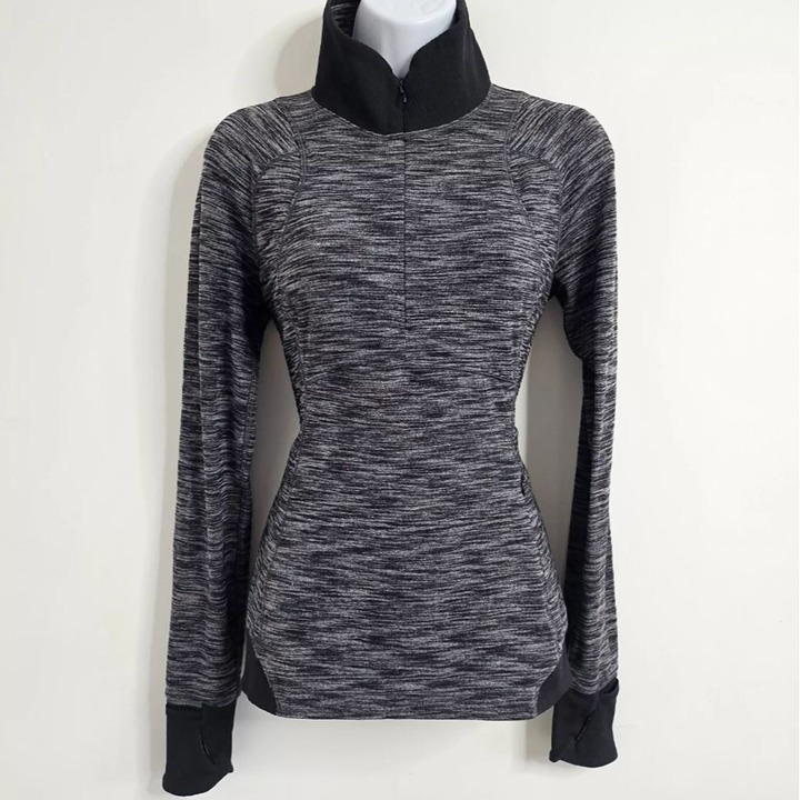 Lululemon It's Rulu 1/4 Zip Pullover Heather Gray Size 4