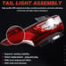 Tail Light Assembly Compatible with 2018-2021 Chevy Traverse Left Driver Side 84