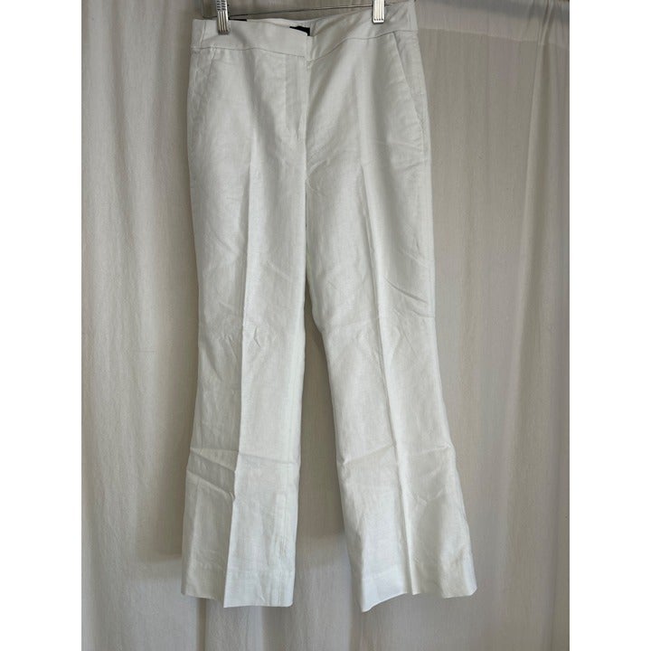 J Crew Item BR706 Linen-blend Kelsey flare pant, Size 2