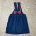 Vintage 1980s Oshkosh B'Gosh Girls 5 Years Plaid Heart Bow Back Denim Skirtall