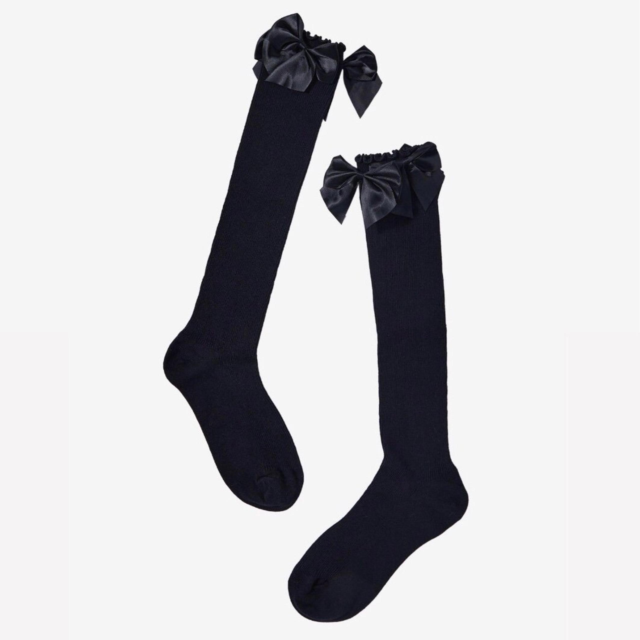 NWT Hot Topic Black Bows Crew Socks