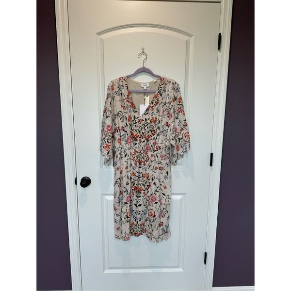 NWT Anthropologie Laia Botanical Wrap Top Dress Size 12