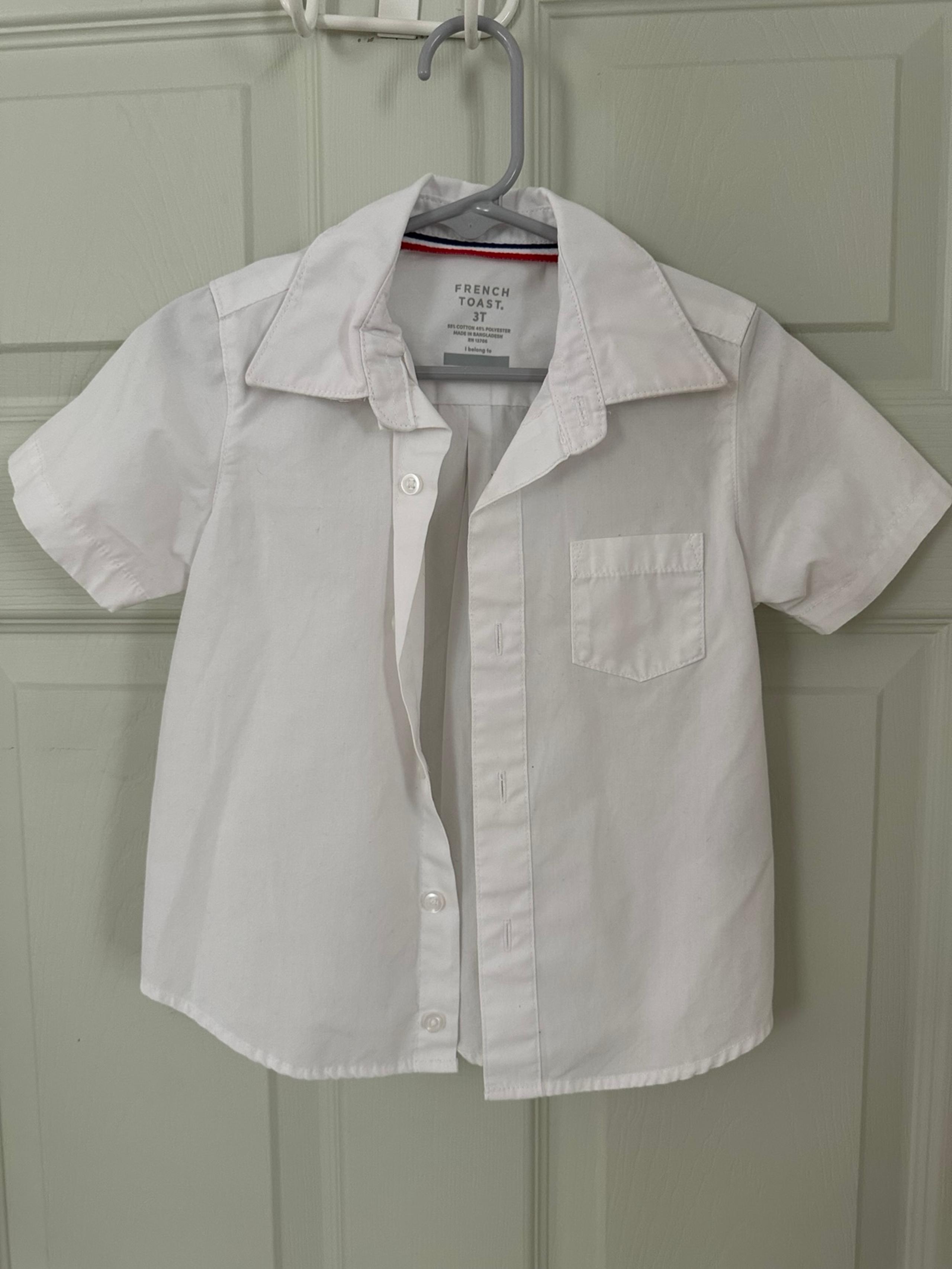 French Toast White Button Up Shirt 3T