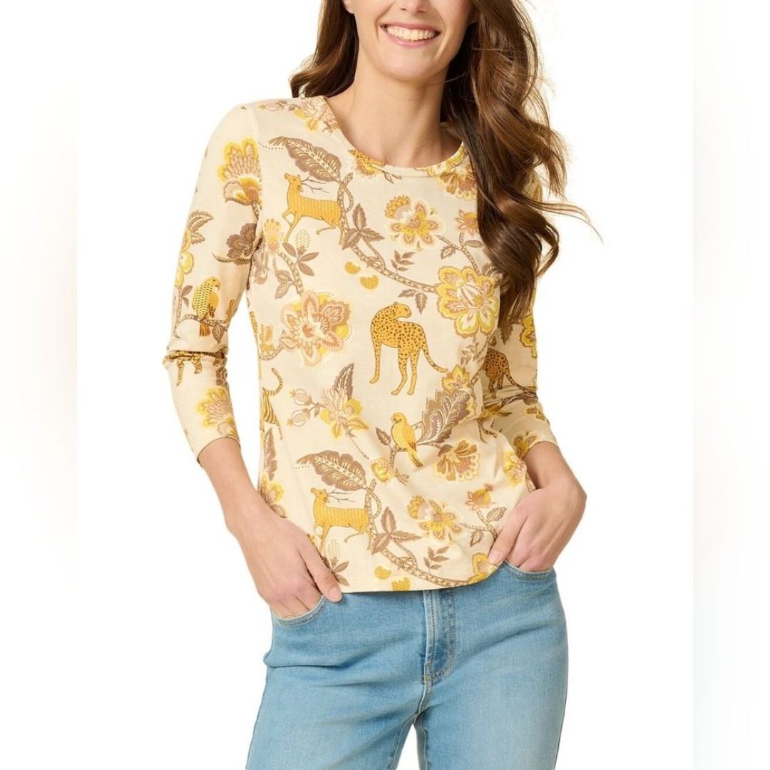 J.McLaughlin Animal Print Signature Top