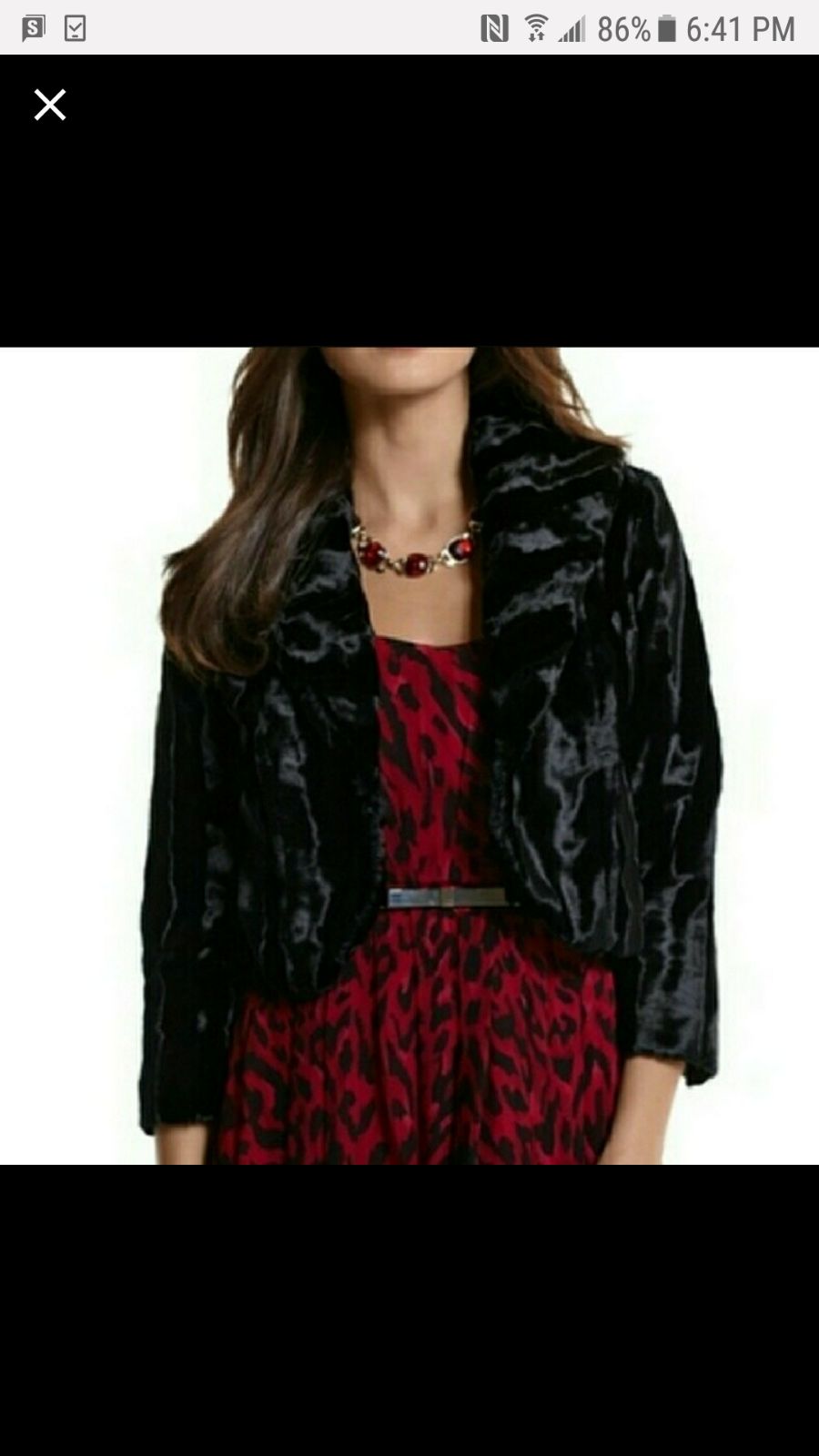 White House Black Market Fur Jacket