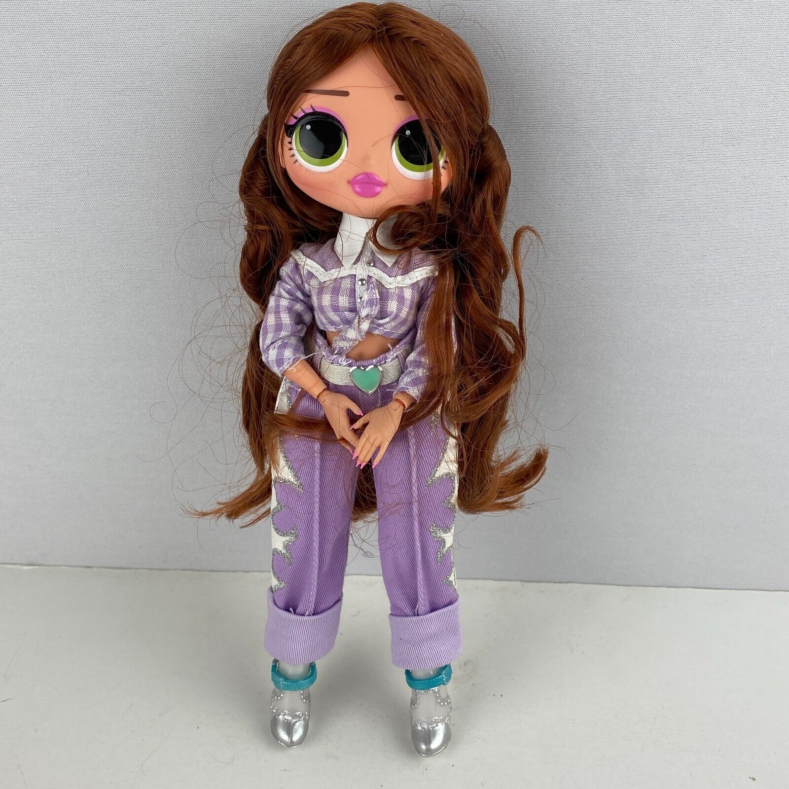 LOL Surprise Remix Lonestar Doll Purple Western Outfit Shoes Red Head Green Eyes