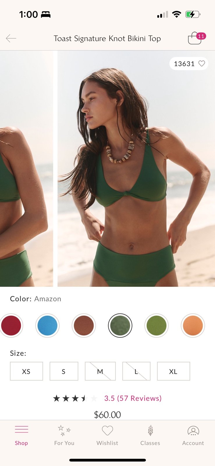 Toast Swim Green Bikini