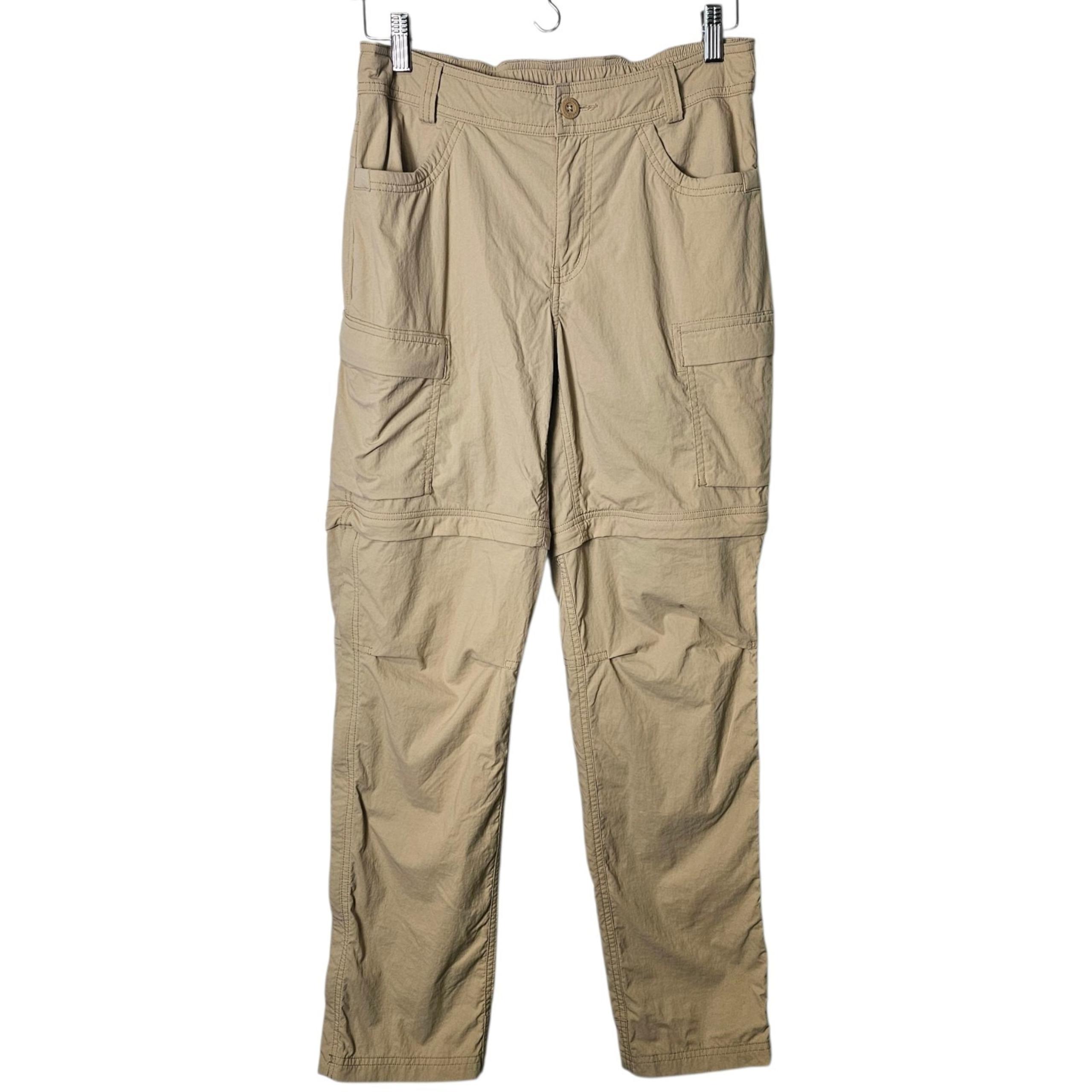 Rei Co-op 10 Sahara Convertible Pants Beige Cargo Pockets Hiking Camping Outdoor