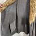 Joie Faux fur sweater cardigan coat wool yak blend