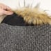 Joie Faux fur sweater cardigan coat wool yak blend