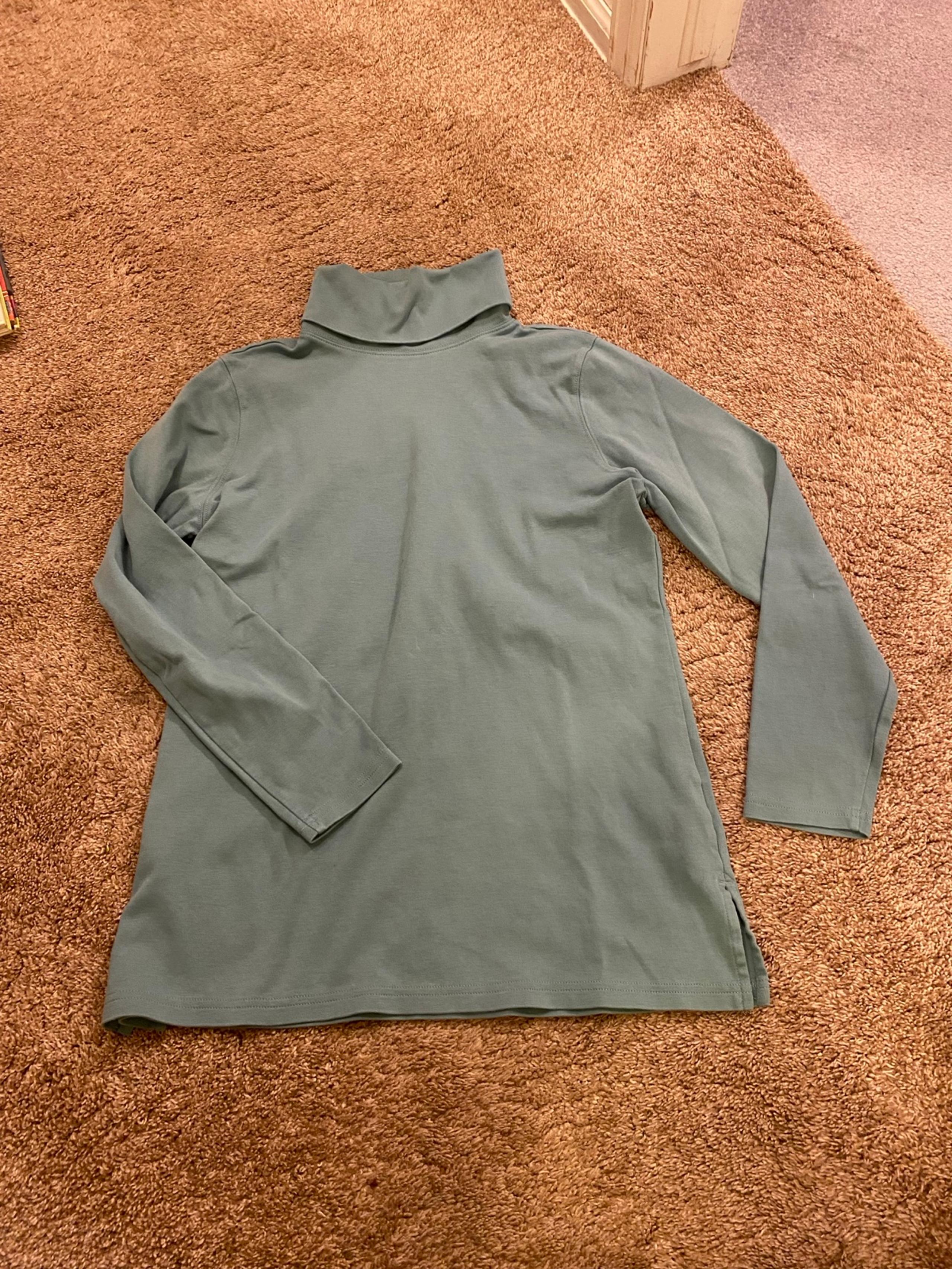 LL Bean turquoise turtleneck