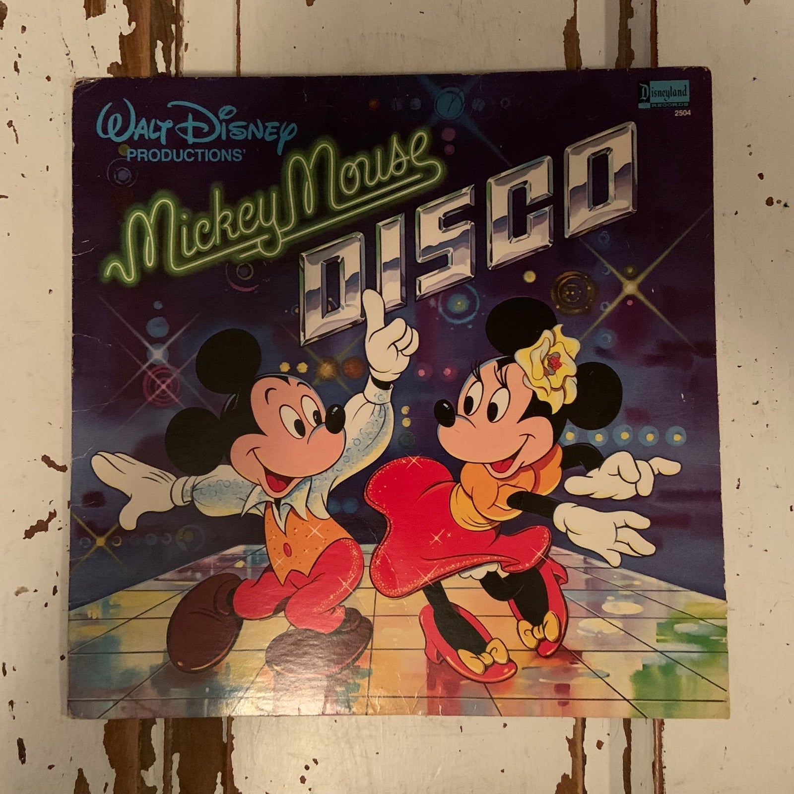 Vintage 1979 Disney Mickey Mouse Disco Vinyl Album Vintage