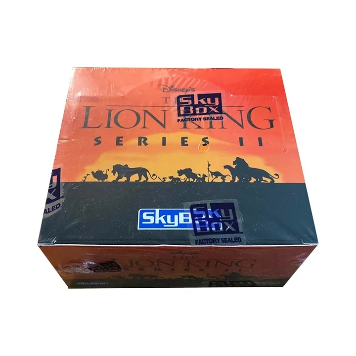Factory sealed box of Disney's Lion King Series II vintage trading cards.