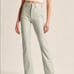 NWT Abercrombie green vegan leather curve love ultra hr 90s straight pant 27L