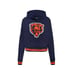 Size L New Women's NFL Chicago Bears Retro Classic Cropped PO Hoodie
