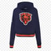 Size L New Women's NFL Chicago Bears Retro Classic Cropped PO Hoodie