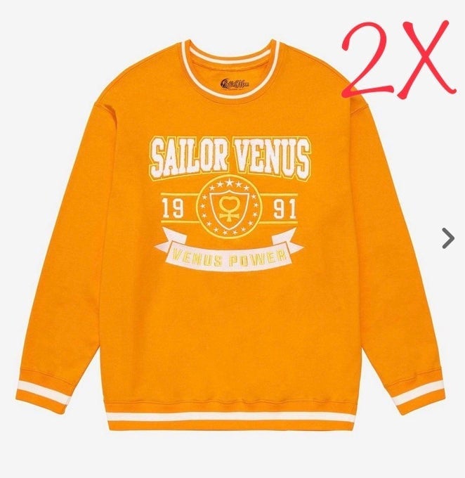 2X Pretty Guardian Sailor Moon Sailor Venus Varsity Crewneck